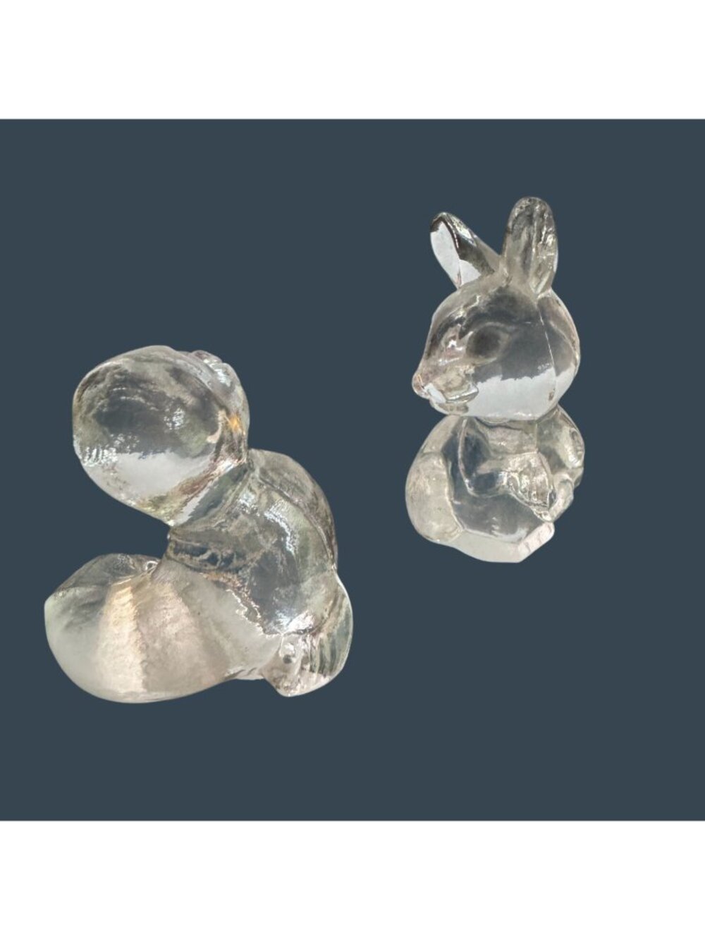 Vintage Clear Glass Seal and Bunny Figurines Töpfer-Haus Germany Art Glass - Picture 6 of 7